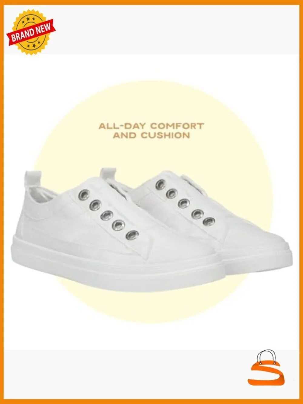 Slip-On Fashion Sneakers with Canvas Upper and Lightweight Sole